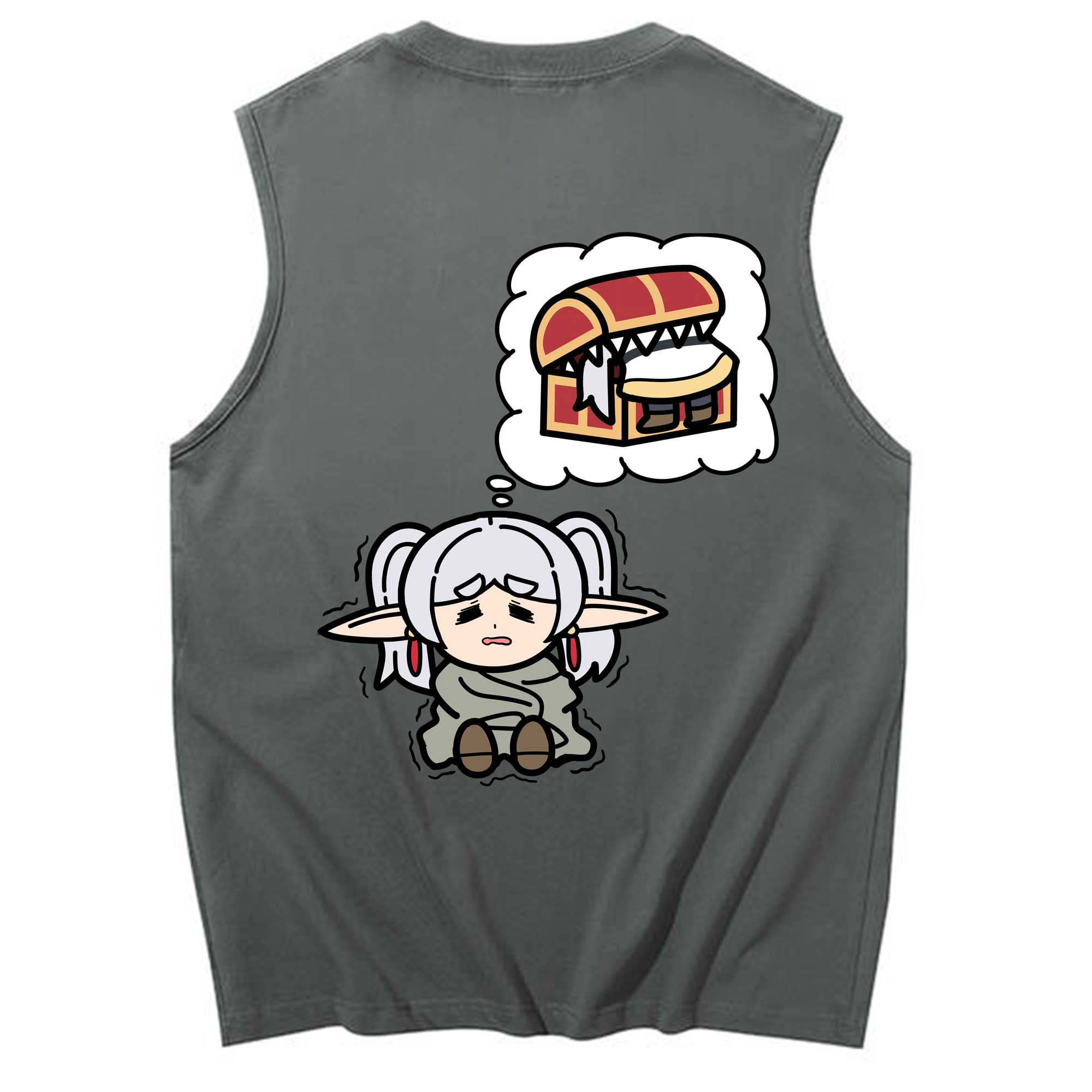 （画像用） 葬送のフリーレン Frieren コットン100％タンクトップ（背面プリント）